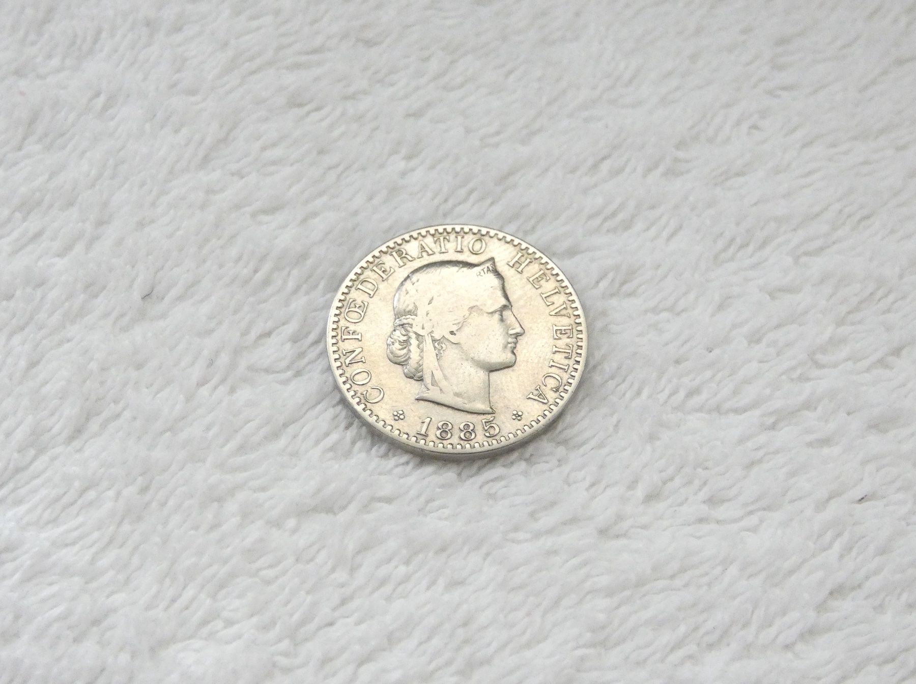 Tutti le monete: 20 centimes/rappen 1885 – Usato da Nyon venduto da Ilmi09