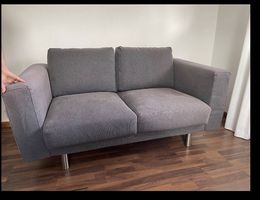 IKEA NORSBORG 2er-Sofa anthrazit/grau, abnehmbar & waschbar