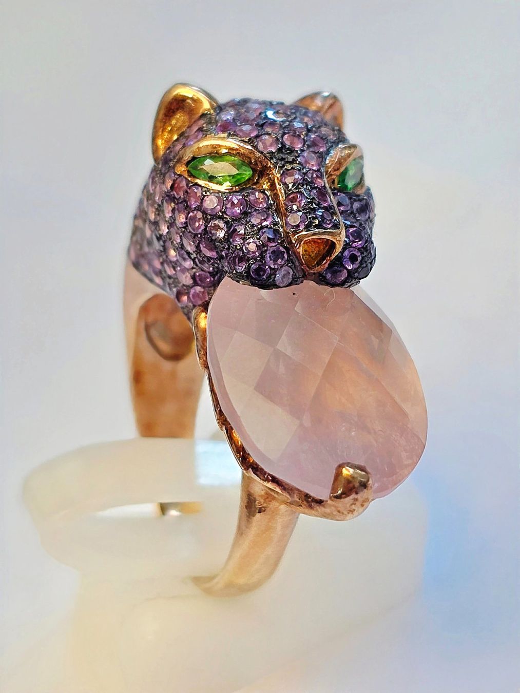 Anelli: Ring Panther Roséquarz Lila Amethiste Grösse 54 – Nuovo (secondo la descrizione) da Zürich venduto da benedikt12 6
