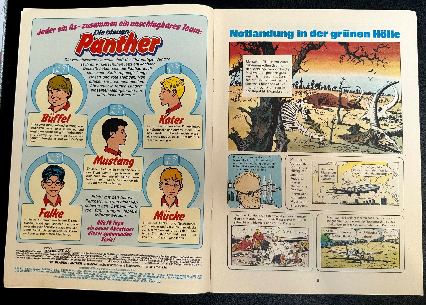 Fumetti: Die blauen Panther Nr. 18, 1980 , hunderteComics eingestellt – Usato da Seltisberg venduto da quadartswiss 1