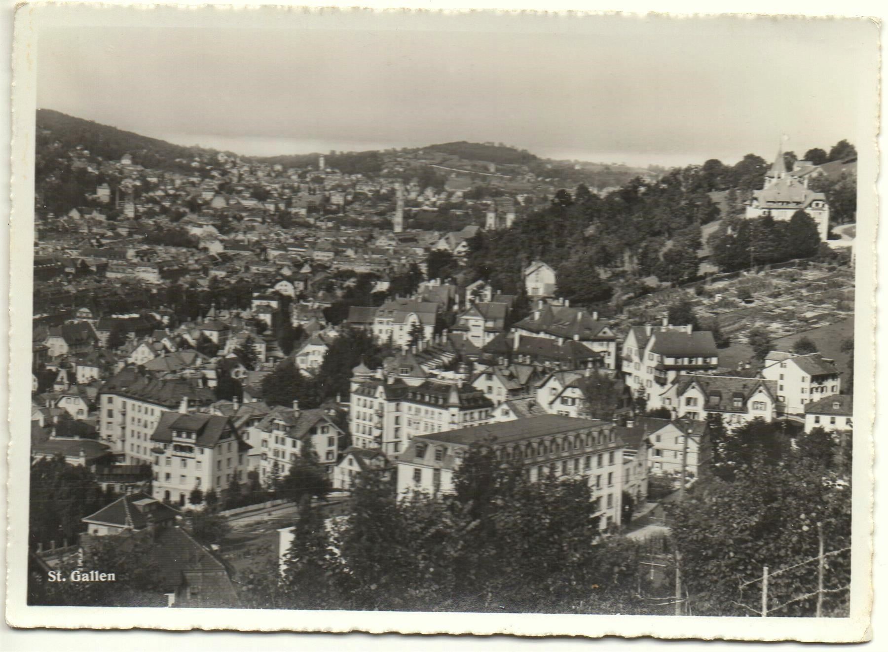 Cartoline postali: ST. GALLEN Teilansicht – Usato da Jona venduto da philajona