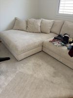 Ecksofa Cordstoff beige L-Form