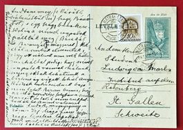 UNGARN MATRAHAZA POSTKARTE INSTITUT ROSENBERG ST GALLEN 1941