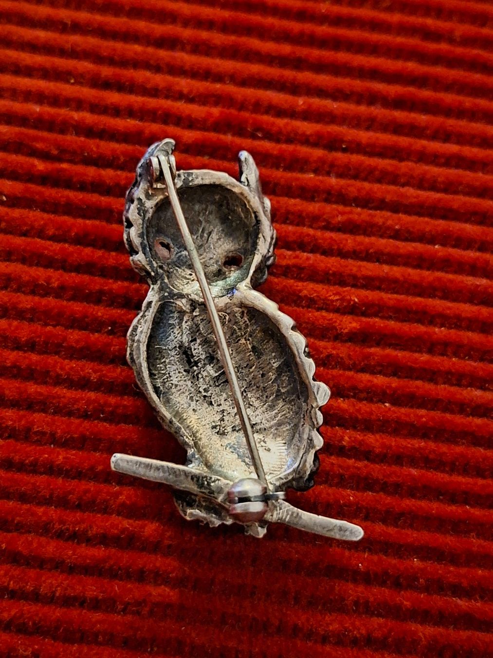 Broschen & Nadeln: Elegante Eulen-Brosche mit Markasit-Besatz Silber 800 – Gebraucht aus Schaffhausen von meteor7 4