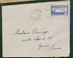 FRANCE lettre poste aérienne Paris - Genève, 1933