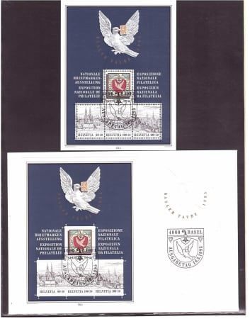 Alle Briefmarken: 1965 Basler Taube Block+FDC – Neu (gemäss Beschreibung) aus Rheinau von loxis
