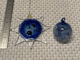 Glas Deko aus Glas / 2er Set