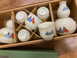 FUGAKAWA DESIGN COLLECTION SAKE/TEE SET, JAPAN, 7-TEILIG