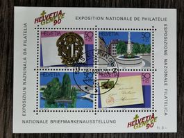 TR95 Bloc Timbre Suisse 1990 Oblitere