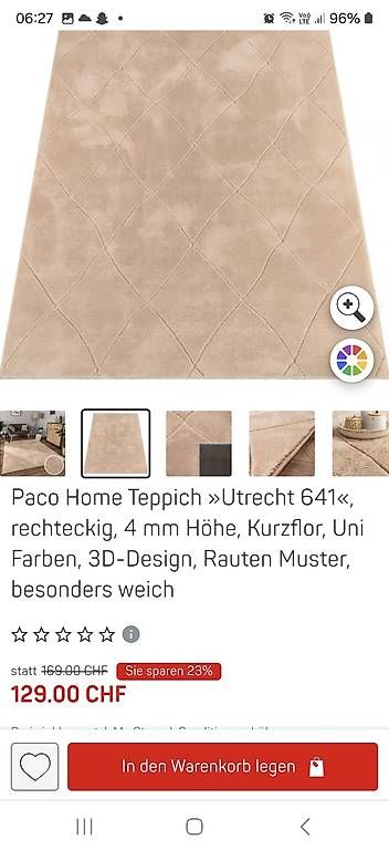 Tapis: Teppich neu – Neuf avec emballage d'origine à Nussbaumen AG par Carina66