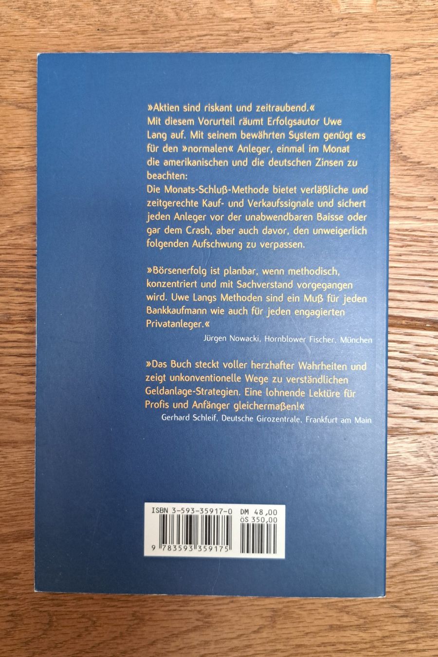 Bücher: Uwe Lang - Aktien ohne Stress – Gebraucht aus Zürich von Yellow10 1