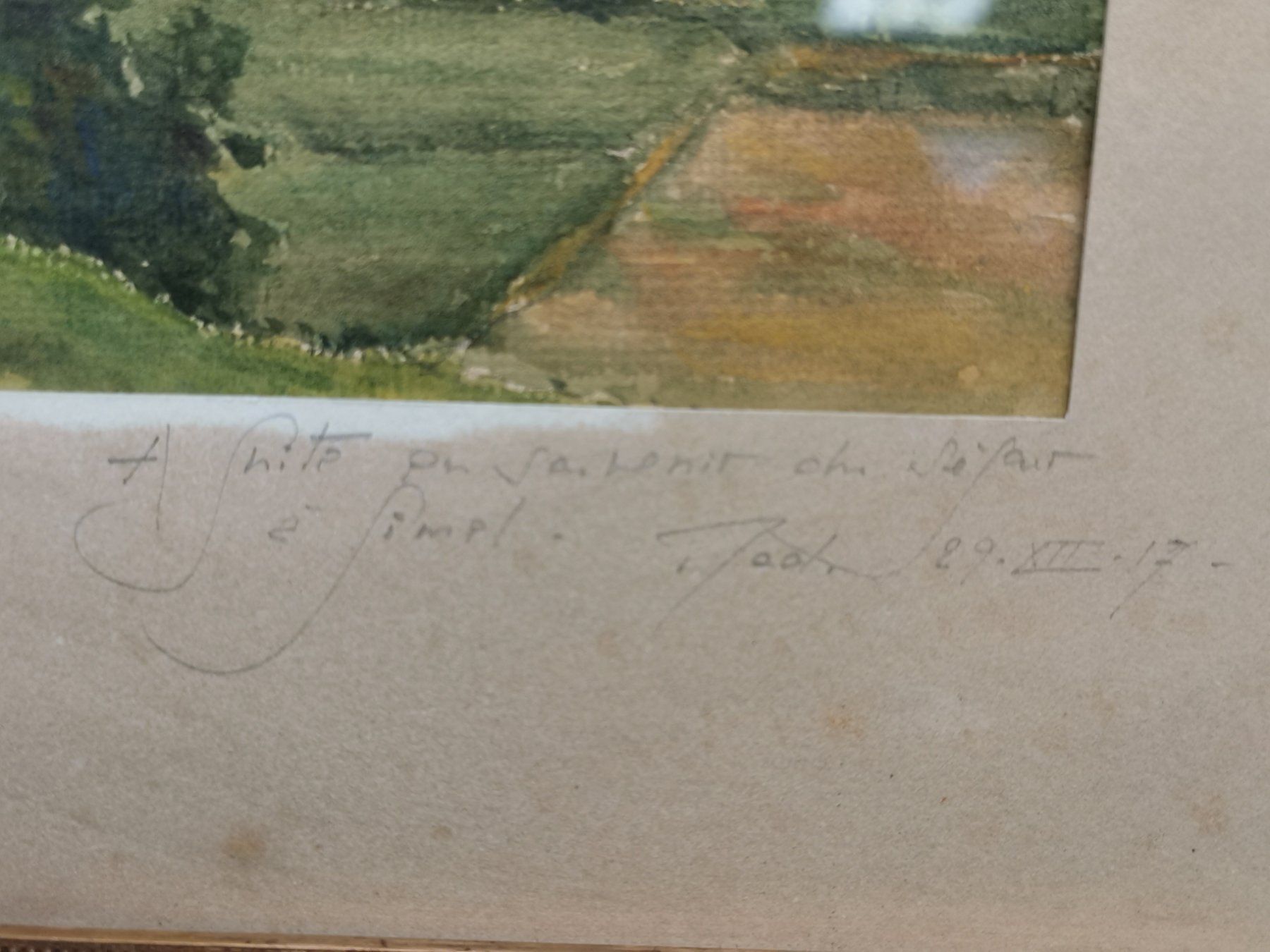 Dipinti: TABLEAU SIGNÉ ET DATÉ GIMEL 1917 – Usato da Genève venduto da Qanil77 3