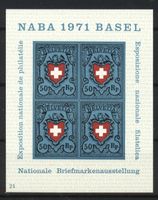 1971, Nationale Briefmarkenausstellung Basel (NABA) Nr.24 **