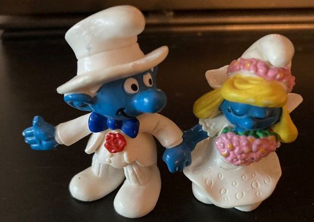 Figuren: Schlumpf Brautpaar Geschenk Sammler – Gebraucht aus Oberrüti von ELALL 1