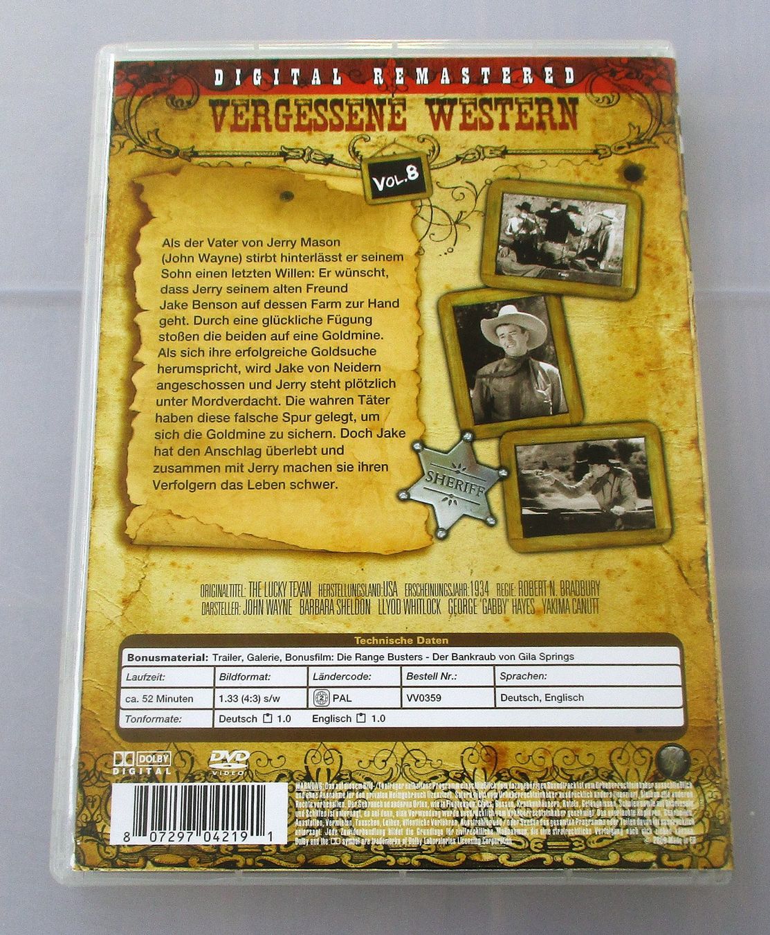 Alle DVDs: DER UNERBITTLICHE TEXANER - John Wayne – Gebraucht aus Wattwil von Muriel10 1