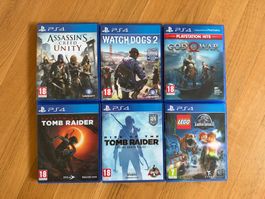 Lot de 6 jeux PS4