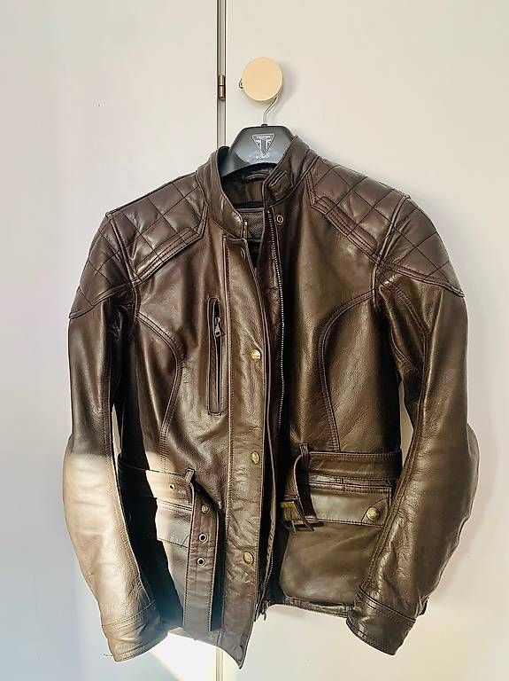 Jacken: Blouson de moto Triumph en cuir – Gebraucht aus Bourg-St-Pierre von GdCombin