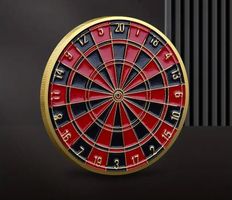 DARTS - Münze Dartscheibe - Entscheidungsmünze - goldfarben