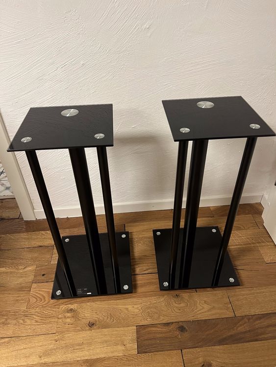 Lautsprecherständer Aus Metall, 2 Stück – Montageplatte 110x80 Mm, Für PA-, DJ- & Studio-Lautsprecher