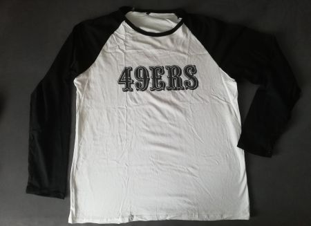 49er langarm shirt schwarz weiss XL