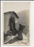 AK ca. 1930 Bergbauern Mutter und Kinder beim Beten,Feldpost