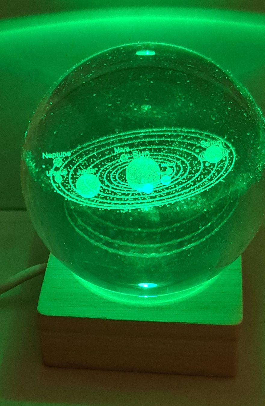 Lampen: 3D Solar System Gravierte Kristallkugel 60mm – Neu (gemäss Beschreibung) aus Uerkheim von Kaufoption 3