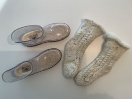 UGG, DRIZLITA BOOTS, Gummistiefel mit passenden Socken