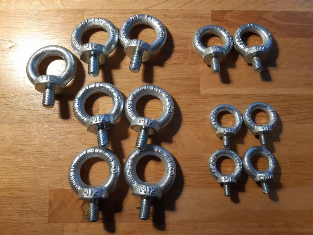 Lifting Ring Bolts 7x M12, 2x M10, 4x M8 Kaufen auf Ricardo
