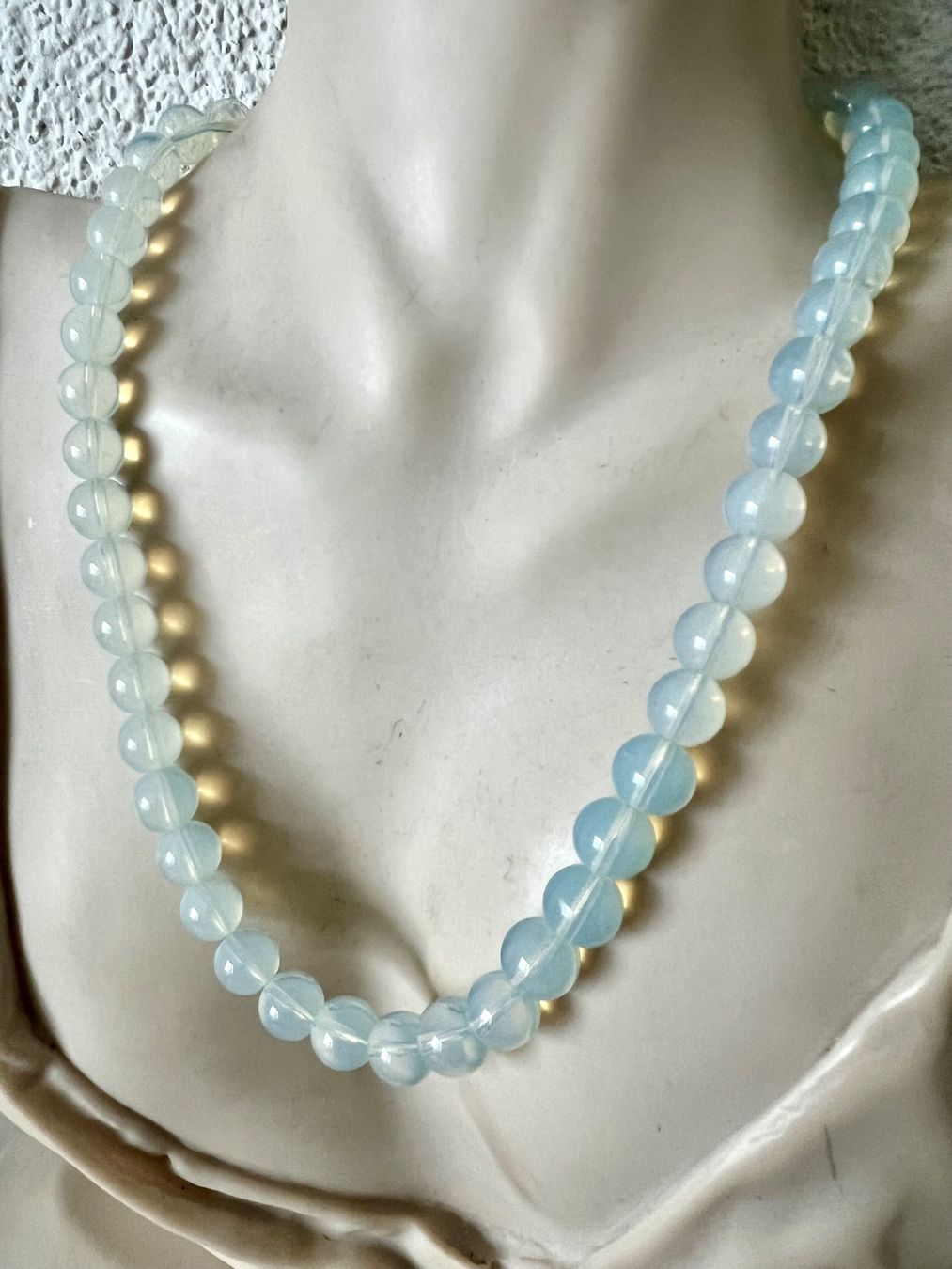 Catenine: Opalit Collier Silber 925 mit seidigem Schimmer 49 cm Unikat – Nuovo (secondo la descrizione) da Ruswil venduto da artbyhand 7