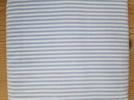 Baumwollstoff blau - weiss gestreift