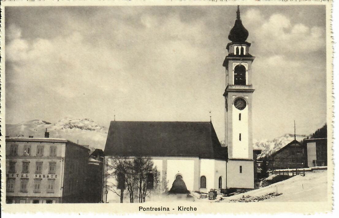 Cartes postales: Pontresina - Kirche – D'occasion à Hochdorf par Ziegel-16