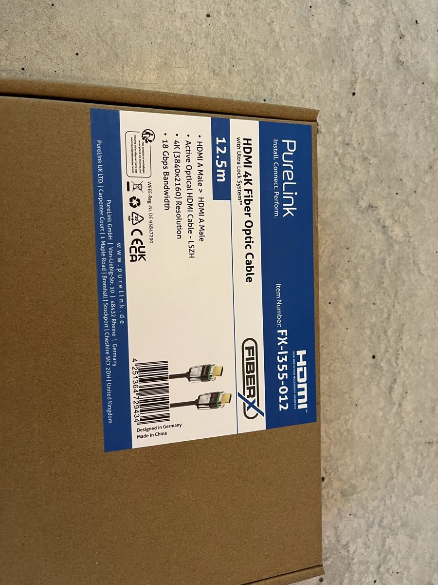 Cavi: HDMI 4K fiber optical Cable 12.5m – Nuovo e nell'imballaggio originale da Tagelswangen venduto da Premius