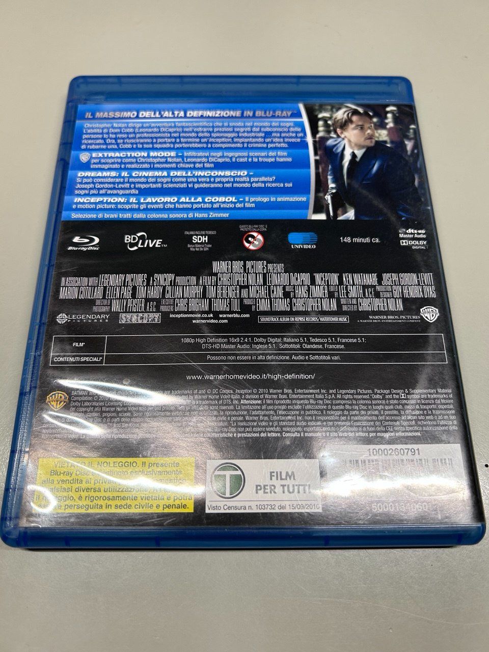 Tutti i DVDs: Blu-ray del film "Inception" del 2010 – Usato da Giubiasco venduto da LorisVale 1