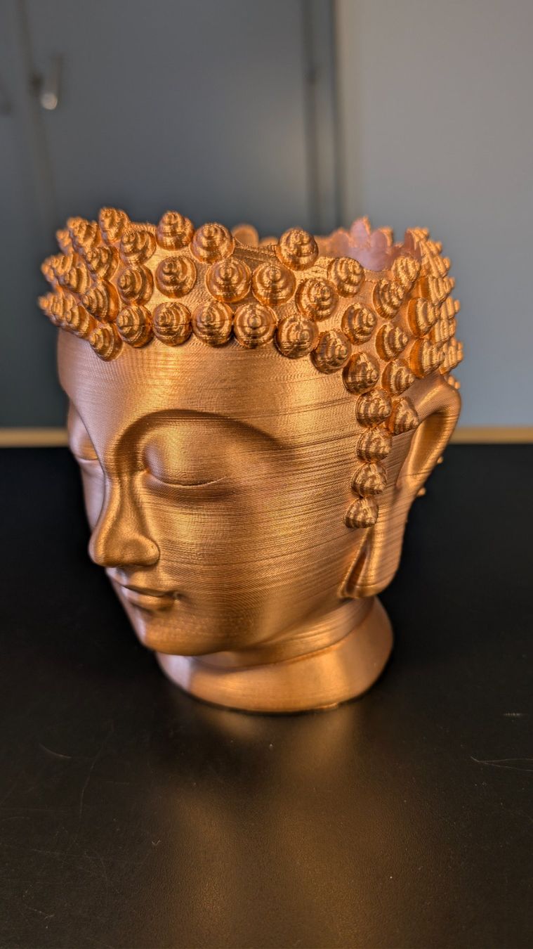 Vasen & Gefässe: Buddha Head Decorative Vase – Testa Oro 3D – Neu (gemäss Beschreibung) aus Roveredo GR von 3D_ZAGA 1