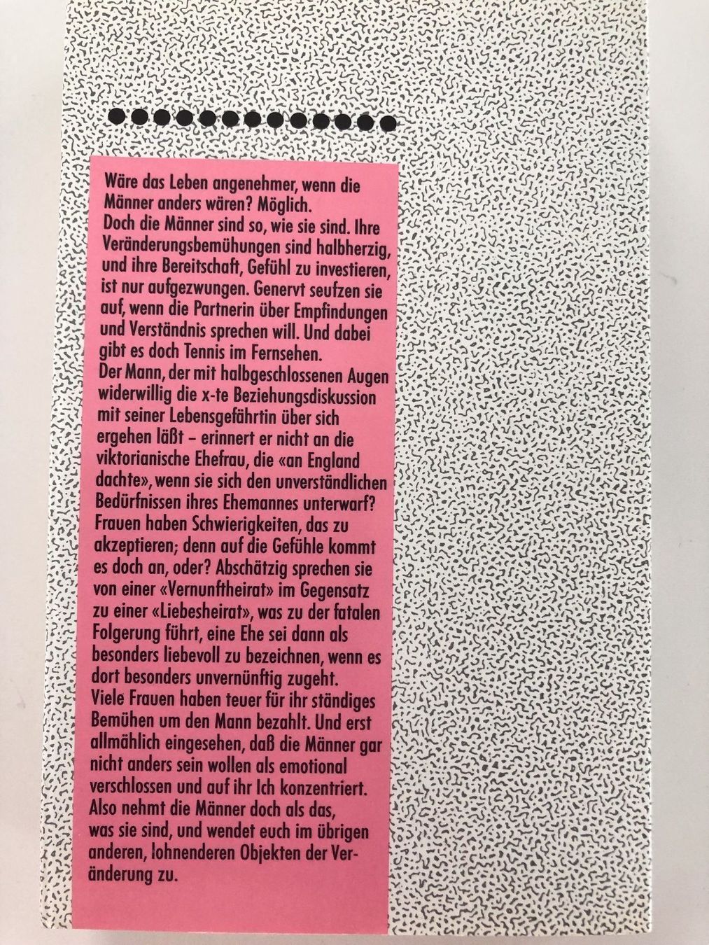 Bücher: Lasst endlich die Männer in Ruhe – Gebraucht aus Bottmingen von marktplatz-buecher 1
