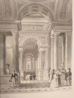 Original Stich von THOMAS ALLOM um 1840. Louvre Paris. Rar