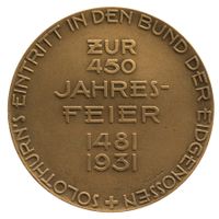 Medaille 1931 450 Jahresfeier SO