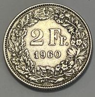 2 Franken - stehende Helvetia - 1960 B (Silber .835)