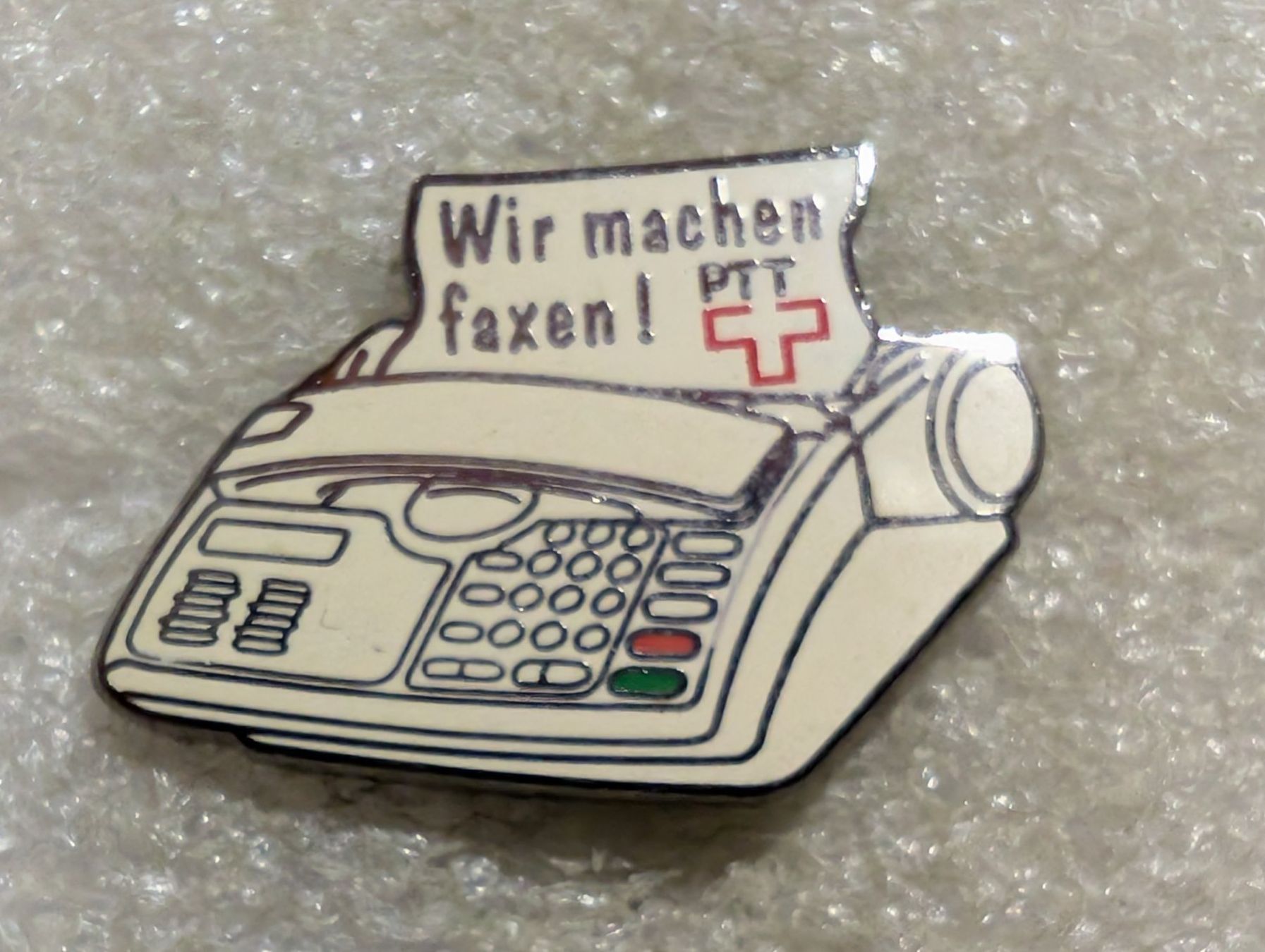 Plaketten & Abzeichen: Ansteckpin 41: PTT - Wir machen faxen – Gebraucht aus Oppligen von Pin-Fall-Shop