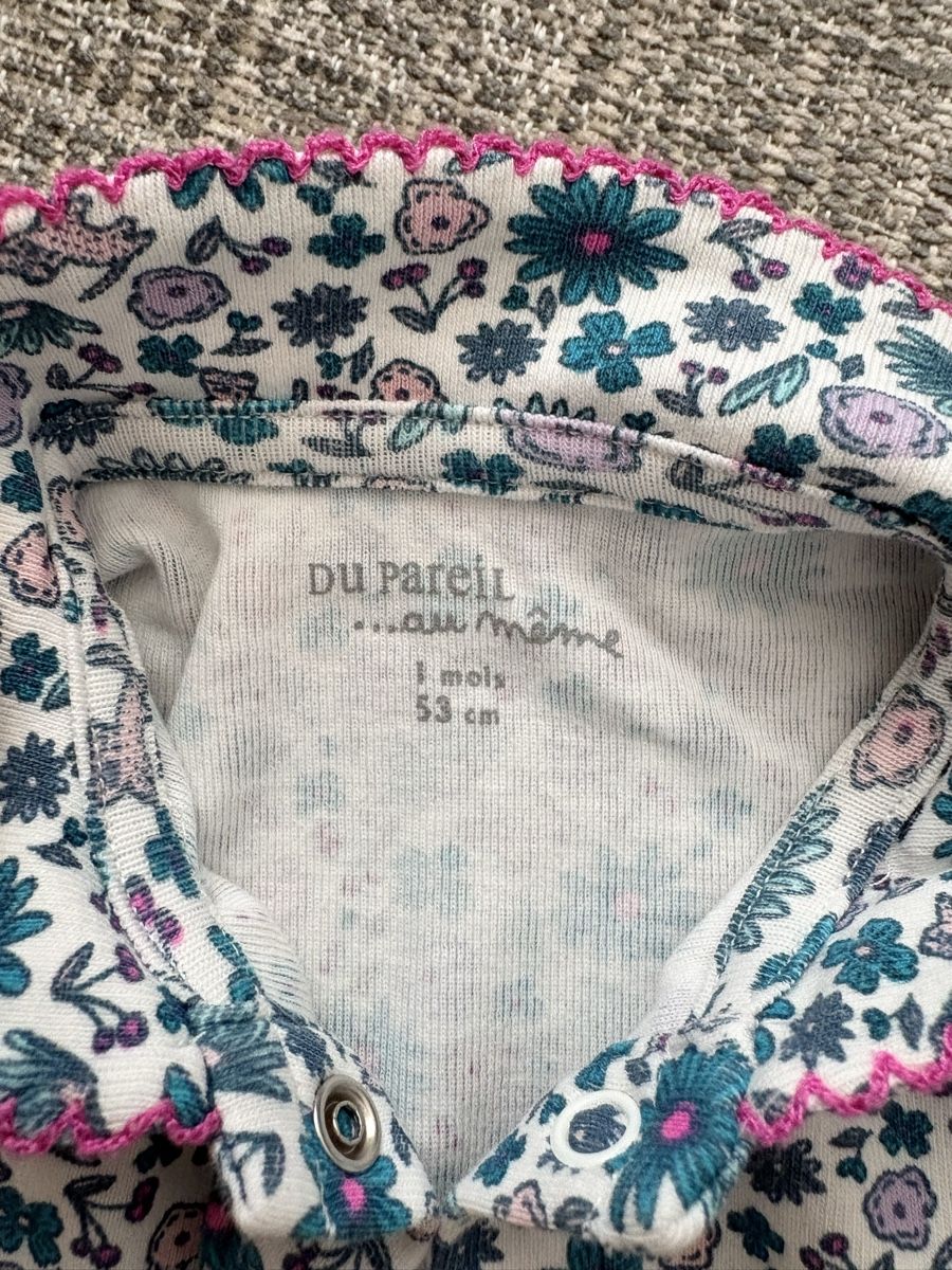 Du Pareil au Même Pagliaccetti: Strampler mit Blumenmuster 53 cm – Usato da Münchenstein venduto da Miresolese 1
