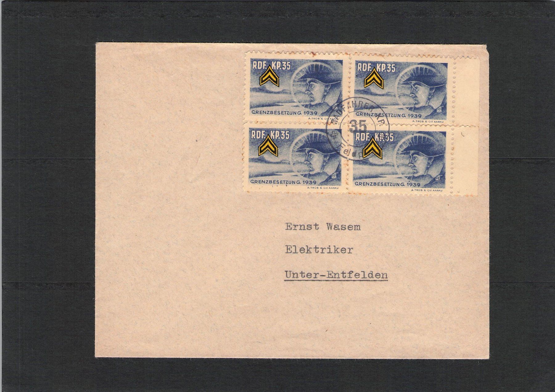 Alle Briefmarken: #R.D.F. KP. 35 , Ganzsache – Gebraucht aus Reichenburg von Pipo-67