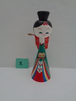 2 Japanische Kokeshi Holzfiguren - Handarbeit - Mann+Frau