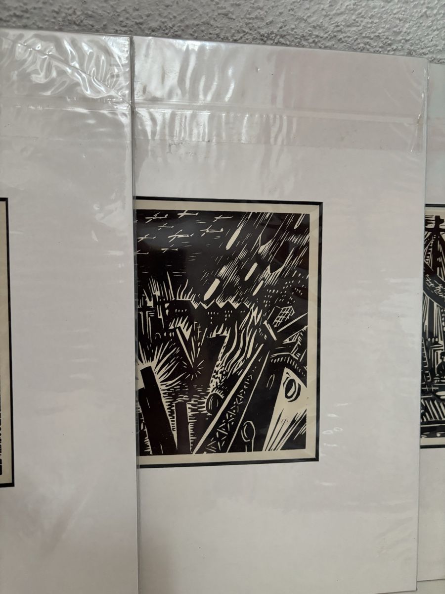 Xilografie: 4 Holsschnitte FRANS MASEREEL ( 1889 - 1972) – Nuovo (secondo la descrizione) da Biel/Bienne venduto da CuriousCat 5