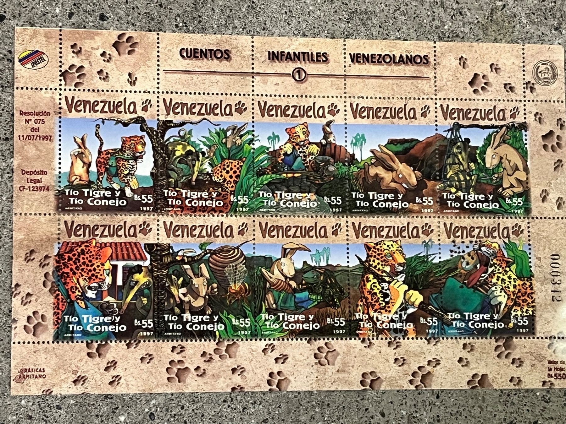 Tutti i francobolli: Briefmarken Bogen Venezuela Tierwelt – Nuovo e nell'imballaggio originale da Zürich venduto da engebrunau