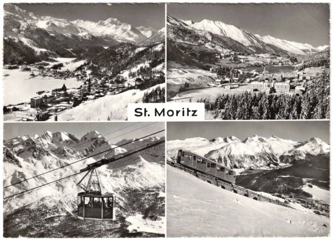 Cartoline postali: St. Moritz - 4 Bild AK – Usato da Binningen venduto da Mountainrider