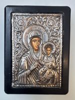 Griechische Ikone aus 950er Silber – Gottesmutter mit Kind