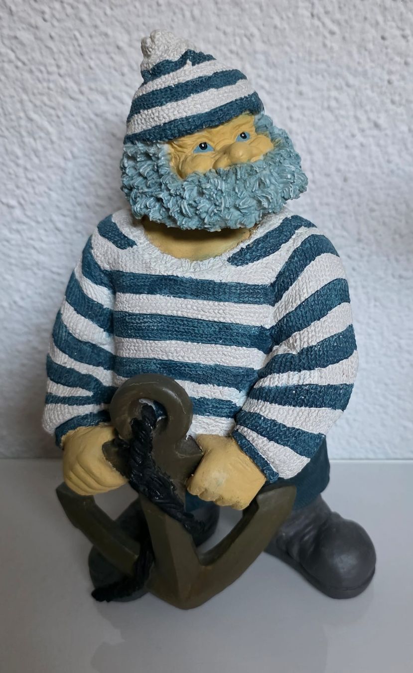 Statuette: Dekofigur Seemann mit Anker, maritim, ca. 25cm hoch – Usato da Rheinsulz venduto da Dred 2