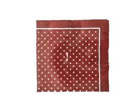 NEUE Servietten weinrot-weiss Polka dots - 80786