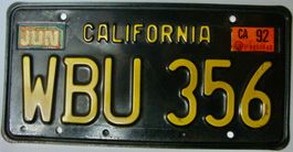 Seltenes altes Orig. USA California Nummernschild von 1963