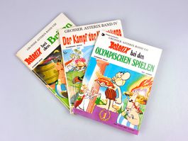 3 Asterix Hardcover-Bände (IV, VIII & XII) Ehapa